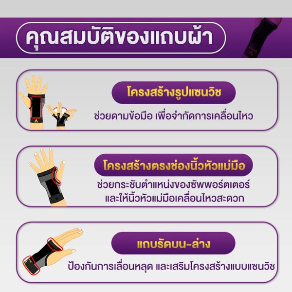VANTELIN Wrist Joint Support อุปกรณ์ซัพพอร์ตพยุงข้อมือ S/M/L