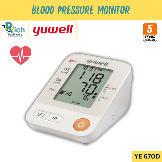 เครื่องวัดความดันโลหิต Yuwell YE-670D [รับประกัน 5 ปี]