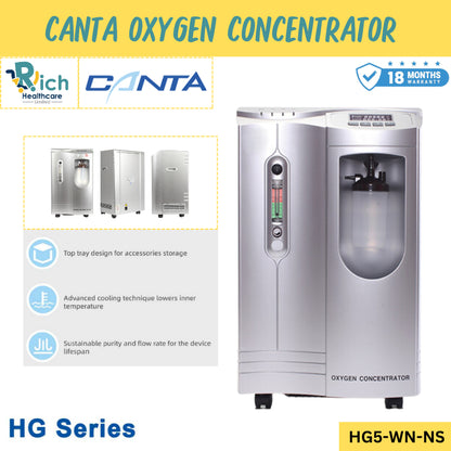 Canta Oxygen Concentrator 10 liters, HG5-WN-NS [18 months warranty]