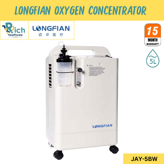 Longfian Oxygen Therapy Concentrator JAY-5BW 5 Litre [15 Months Warranty]