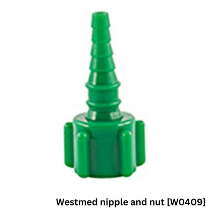 Westmed ข้อต่อเกจ์ออกซิเจน Oxygen Nipple and Nut [Green] [W0409]