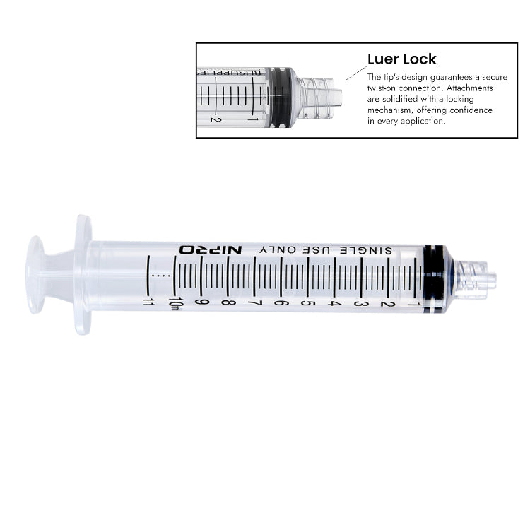 Nipro Disposable Syringe LL (1กล่อง) กระบอกฉีดยา นิโปร ไซริงค์ ขนาด 1 3 5 10 (100pcs) 20 (50pcs) ไม่มีเข็ม [Luer Lock]