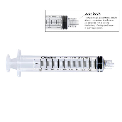 Nipro Disposable Syringe LL (1กล่อง) กระบอกฉีดยา นิโปร ไซริงค์ ขนาด 1 3 5 10 (100pcs) 20 (50pcs) ไม่มีเข็ม [Luer Lock]