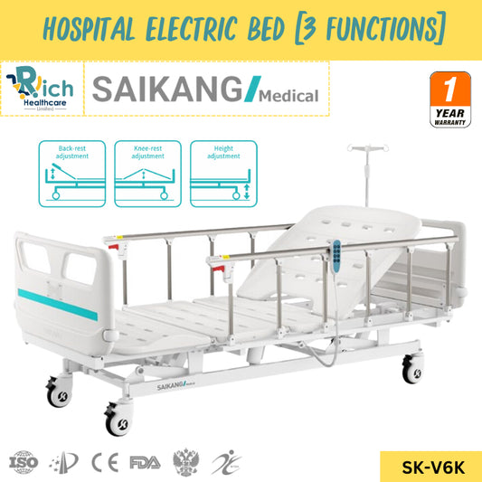 Saikang Hospital Electric Bed [3 Functions] [SK-V6k] [1 year warranty]