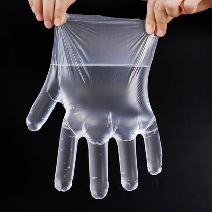 Disposable Plastic Glove 100pcs ถุงมือพลาสติก 100 ชิ้น แบบใช้แล้วทิ้ง ถุงมืออเนกประสงค์