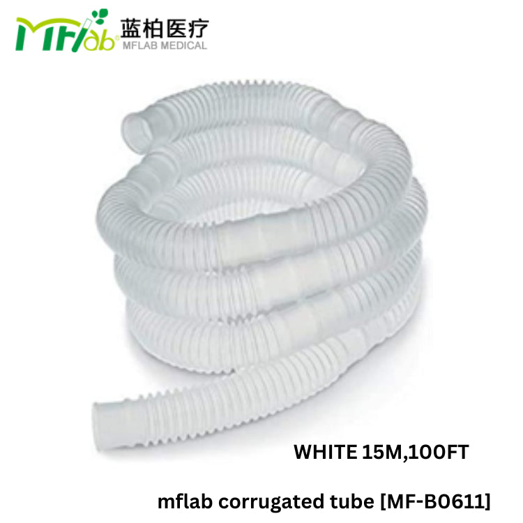 MFlab Corrugated Tube [White,15/22mm,100ft] [MF-B0610-11]
