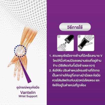 VANTELIN Wrist Joint Support อุปกรณ์ซัพพอร์ตพยุงข้อมือ S/M/L