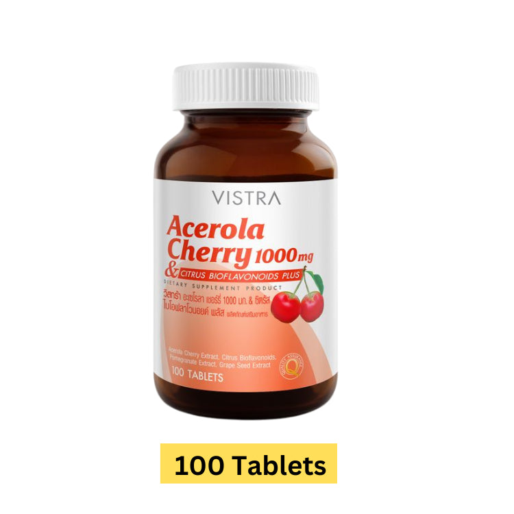 VISTRA Acerola Cherry 1000 mg. (100/150 Tablets)