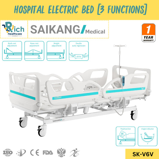 Saikang Hospital Electric Bed [3 Functions] [SK-V6V] [1 year warranty]