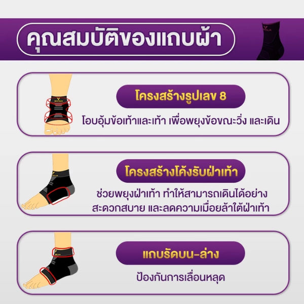 VANTELIN Ankle Joint Support อุปกรณ์ซัพพอร์ตพยุงข้อเท้า S/M/L