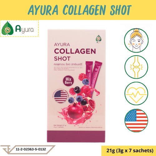 Ayura Collagen Shot Mix Berry [7 sachets / Box]