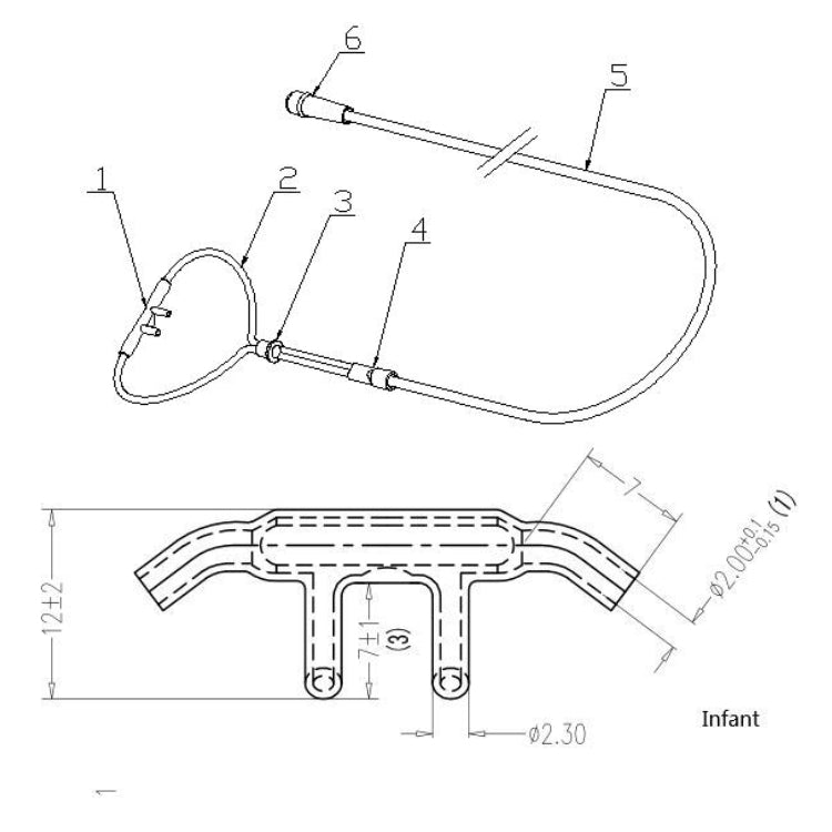 Galemed Nasal Cannula [Child/Infant] ท่อให้ออกซิเจนทางรูจมูก แบบใช้ครั้งเดียว สำหรับเด็กโต / เด็กเล็ก