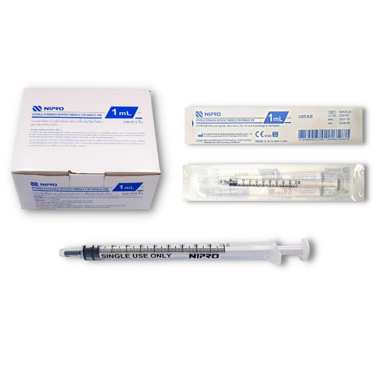 [1ลัง/36 กล่อง]Nipro Syringe LDS 1ml ไซริ้งค์พลาสติก ขนาด 1ml หัวจุกดำ [Low dead space KDL] จำหน่ายต่อกล่อง [100pcs/box]