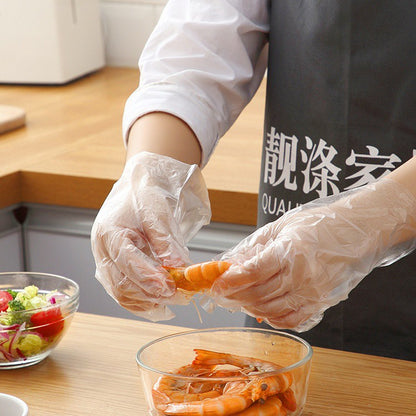 Disposable Plastic Glove 100pcs ถุงมือพลาสติก 100 ชิ้น แบบใช้แล้วทิ้ง ถุงมืออเนกประสงค์