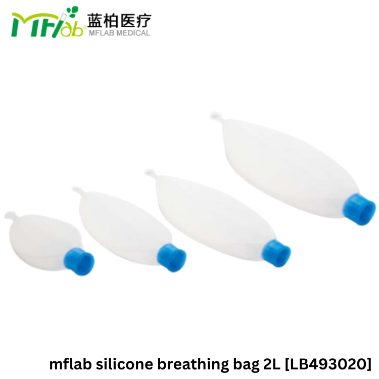 MFlab Silicone Anesthesia Reservoir Breathing Bag Size: 0.5L/1L/2L/3L