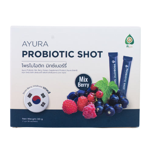 Ayura Probiotic Shot Mix Berry 30g (30 Sachet / Box)