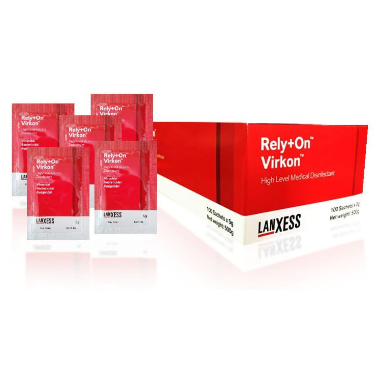 Rely+On Virkon รีไล+ออน เวอร์คอน ผงละลายน้ำ ซองแดง 5 กรัม [1 ซอง] Medical Disinfectant ฆ่าเชื้อทางการแพทย์