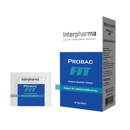 Interpharma Probac Fit ผลิตภัณฑ์เสริมอาหารโพรไบโอติก (กล่อง 30 ซอง)