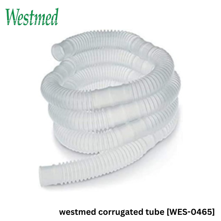 Westmed Oxygen Corrugated Tube สายงวงช้าง คอลลูเกต ท่อออกซิเจนสำหรับผู้ป่วยเจาะคอ สีใส [White,22mm,100ft] [WES-0465]