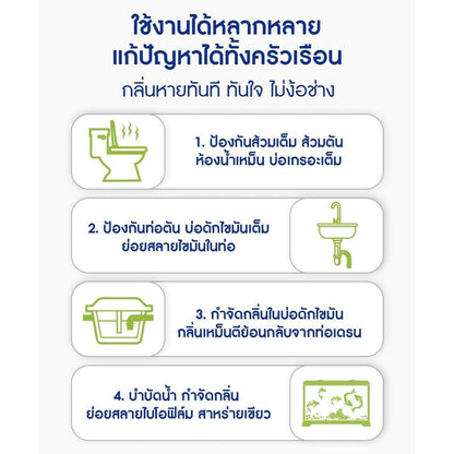 Pico Alive Bio Ball เทคโนโลยี สลายสิ่งปฏิกูล ดับกลิ่นชักโครก ท่อระบายน้ำ อ่างล้างจาน แก้ท่อตัน สำหรับ 30 วัน