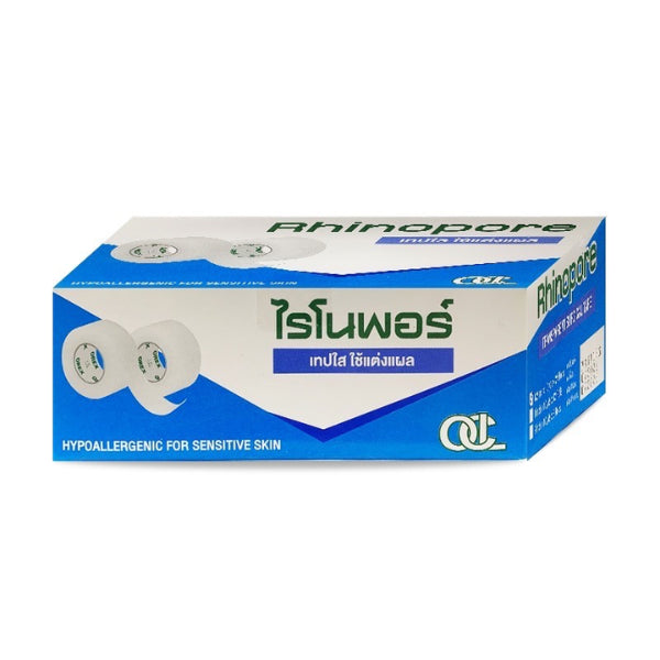 Rhinopore Transparent Tape 1/2" x  10 Y (24rolls/box), 1 '' x 10 Y (12 Rolls/Box)