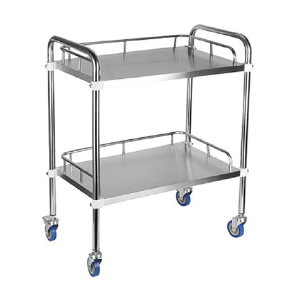 Happy Trolley - Stainless Steel Clinic Hospital Trolley (2 Drawers)