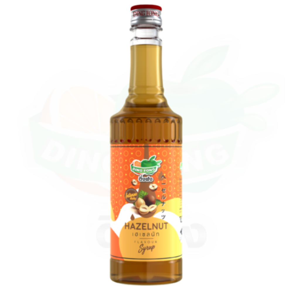 Dingfong Syrups Hazelnut, Vanilla, Caramel ติ่งฟง ไซรัป น้ำเชื่อมวนิลา ไซรัปกลิ่นเฮเซลนัท คาราเมล บราวน์ซูการ์ [760ml]
