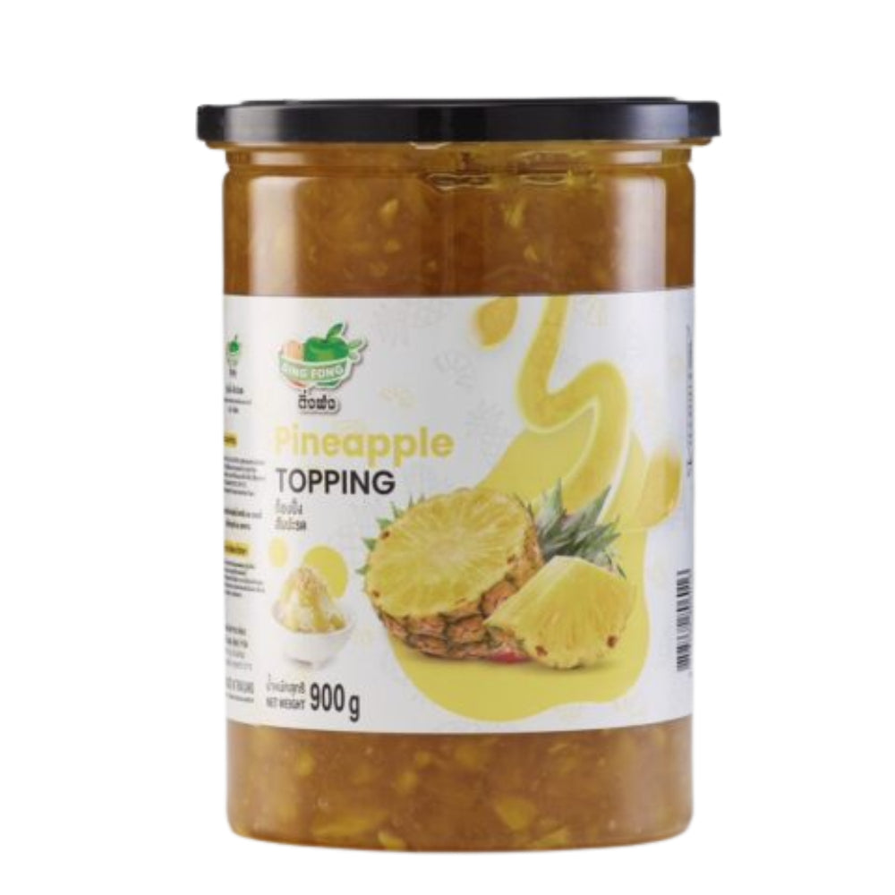 DingFong Toppings Apple, Blueberry, Mango, Strawberry ผลิตภัณฑ์กลุ่มบุกเยลลี่/บุกคริสตัล ท็อบปิ้ง 900กรัม