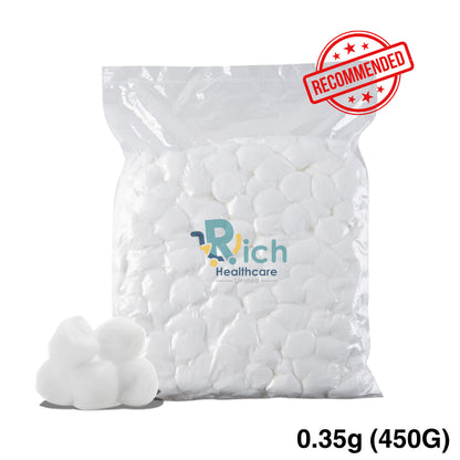Ambulance Cotton Balls ตรารถพยาบาล สำลีก้อน ขนาด 0.35g, 0.5g, 1.0g บรรจุ 450 กรัม สำลีสำหรับปฐมพยาบาล เช็ดทำความ สะอาด
