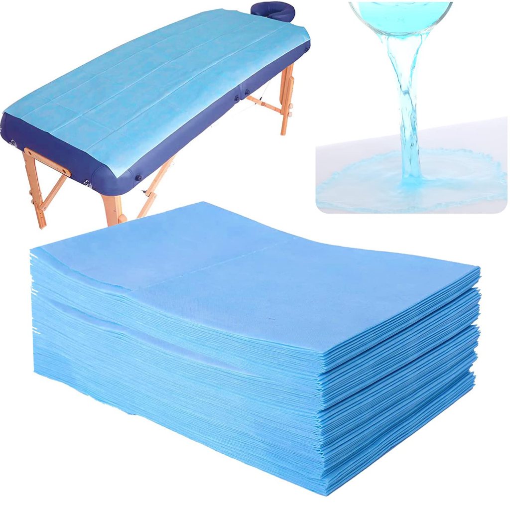ผ้า Non Woven / กระดาษรองปูเตียงกันเปื้อน กระดาษปูเตียงสปา / โรงพยาบาล แบบใช้แล้วทิ้ง ขนาด 180 x 80 ซม (1เเพ็คมี 10 ผืน)