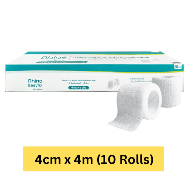 Rhino Easy Fix Elastic Cohesive Retention Bandage (10 Rolls) (Stretched)