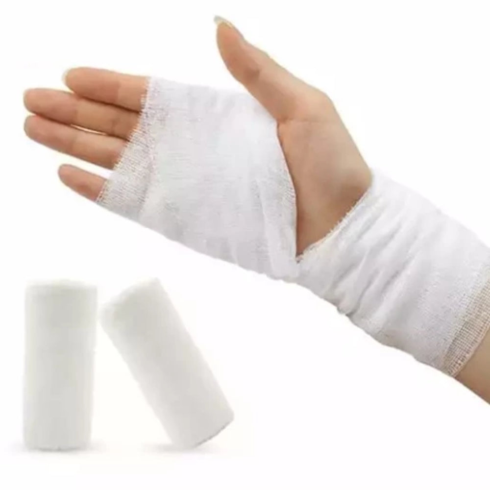 Yibon Gauze Bandage Roll (100% cotton) ผ้าก๊อซแบนเดจม้วน 2",3", 4" x 6 หลา (12 ม้วน/ห่อ)