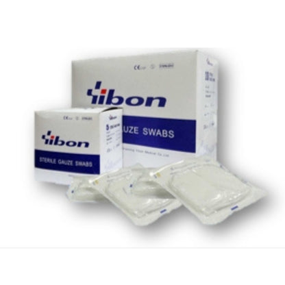 Yibon Sterile Gauze Swabs ผ้าก๊อซ 8 พับ ปลอดเชื้อ 2"x2", 3"x3", 4"x4" (10ชิ้น/ซอง) (40ซอง/กล่อง)