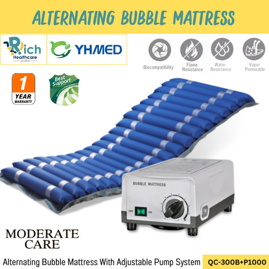 YHMED Pressure Mattress Adjustable Pump System ที่นอนลมสลับความดันพร้อมปั๊ม [รับประกันคุณภาพที่นอนลม 1 ปี / ปั๊มลม 2ปี]