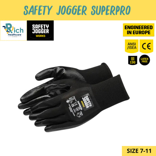 Rich Healthcare x Safety Jogger SUPERPRO ถุงมือเซฟตี้ กระชับมือ ใช้ได้กับงานทุกประเภท ได้มาตรฐานสากล