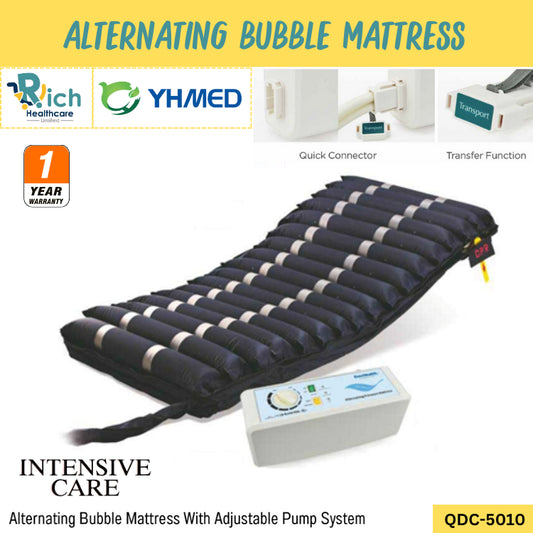 YHMED Pressure Mattress Adjustable Pump System ที่นอนลมสลับความดันพร้อมปั๊ม [รับประกันคุณภาพที่นอนลม 1 ปี / ปั๊มลม 2ปี]
