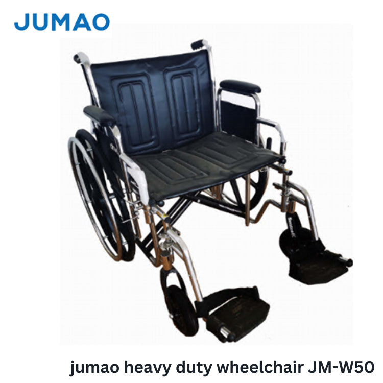 Jumao Heavy Duty [Extra Wide] Wheelchair for patients, the disabled and the elderly JM-W50 [1 year warranty on the structure]