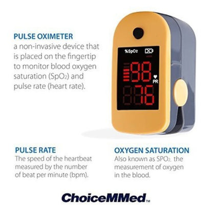 ChoiceMMed Fingertip Pulse Oximeter [1 year warranty]