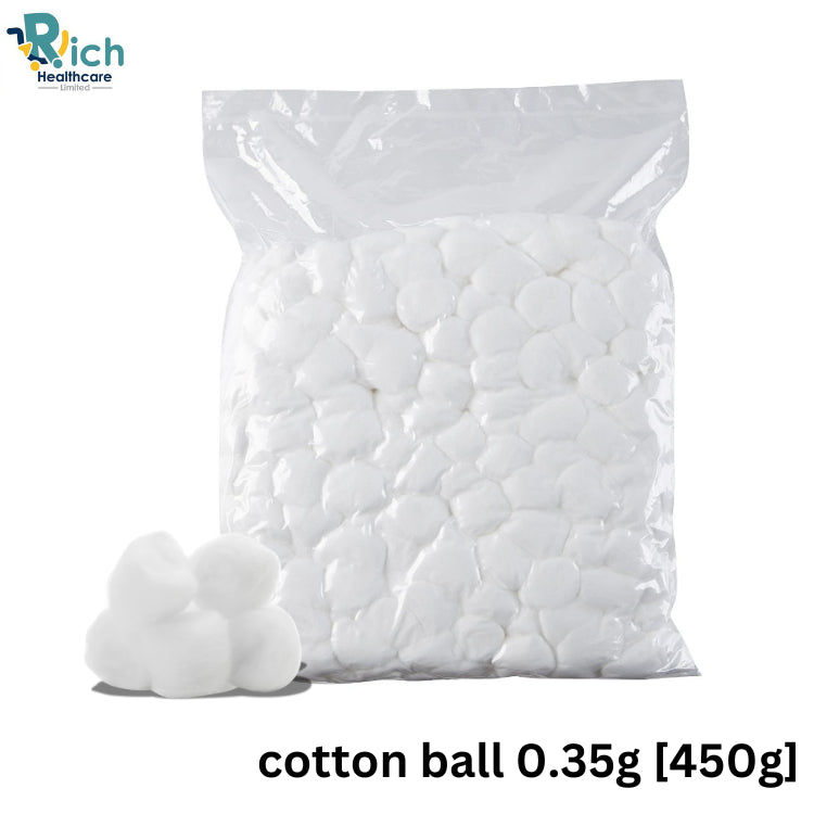 Rich Healthcare สำลีก้อน Nurse/Hospital Cotton Balls 450g/แพ็ค [มีขนาดให้เลือก 0.35g ,0.5g, 1.4g]