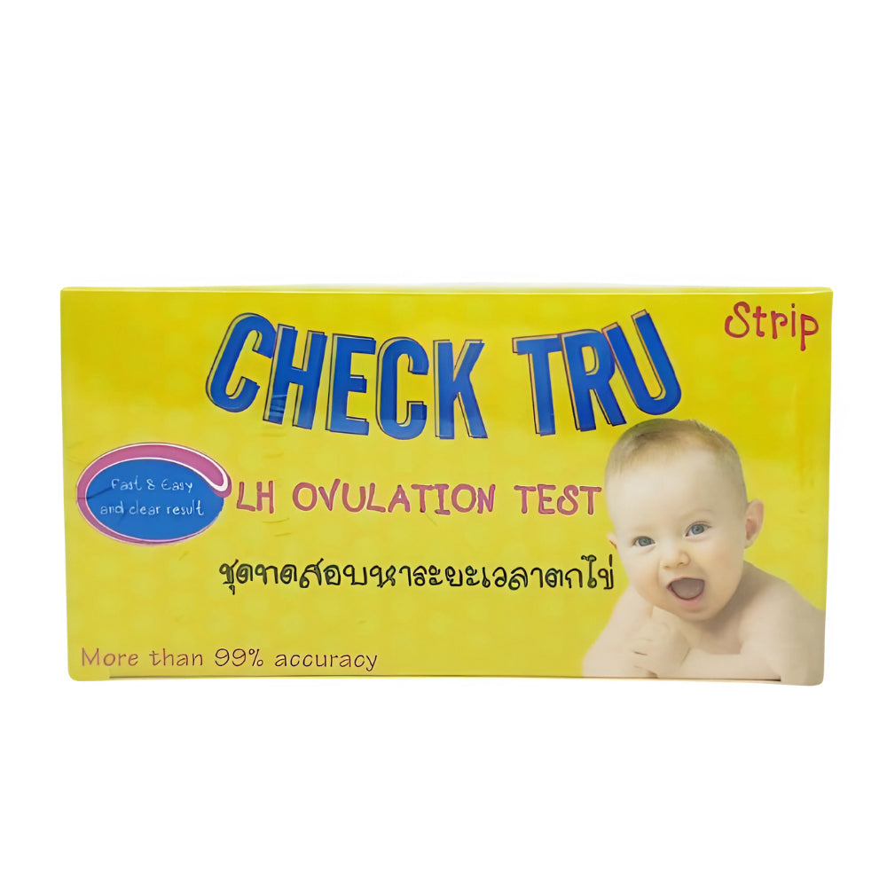 Check Tru LH Ovulation Test ชุดทดสอบหาระยะเวลาตกไข่ [1 กล่อง มี 5 test + ตรวจตั้งครรภ์ 1 ชิ้น]