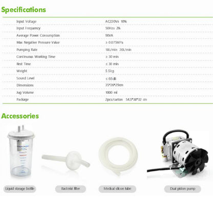 Kongsung Portable Suction Machine 18L [9E-A] เครื่องดูดเสมหะ [รับประกันสินค้า 1 ปี]