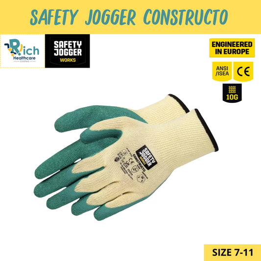 Rich Healthcare x Safety Jogger CONSTRUCTO ถุงมือเซฟตี้ นิรภัย ผ้าฝ้ายผสมโพลีเอสเตอร์ ให้ความทนทาน