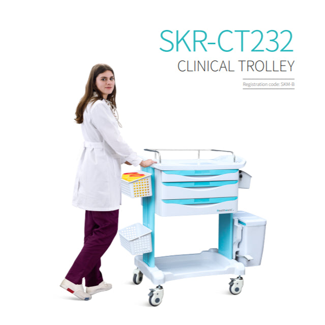 Saikang Hospital Clinical Trolley รถเข็นทางการแพทย์ เก็บและเคลื่อนย้ายอุปกรณ์ทางการแพทย์และยา [รับประกันคุณภาพสินค้า1ปี]
