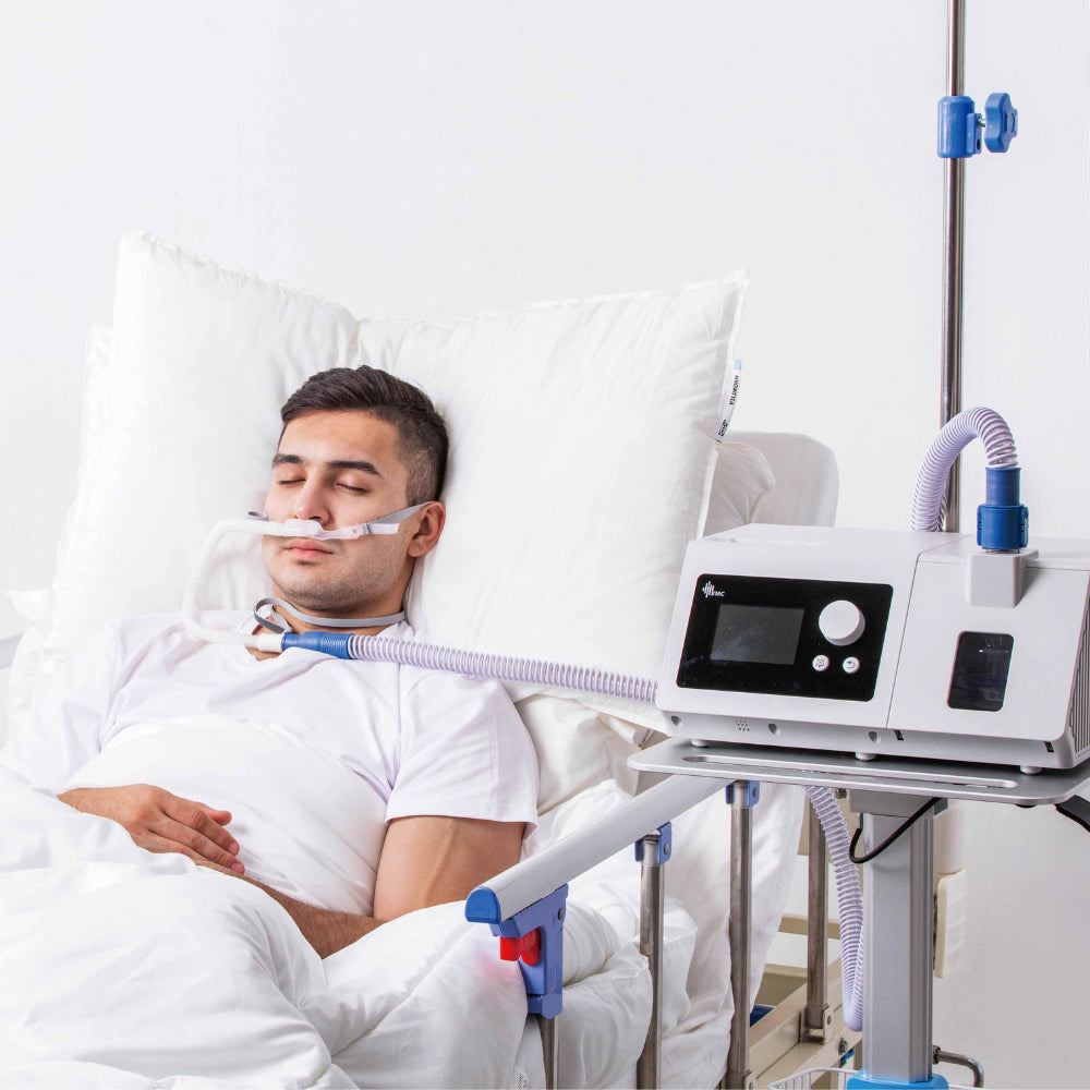 BMC [H-80A] เครื่องให้ออกซิเจนด้วยอัตราการไหลสูง High Flow Oxygen Therapy Trolley Set [รับประกันตัวเครื่อง 1 ปี]