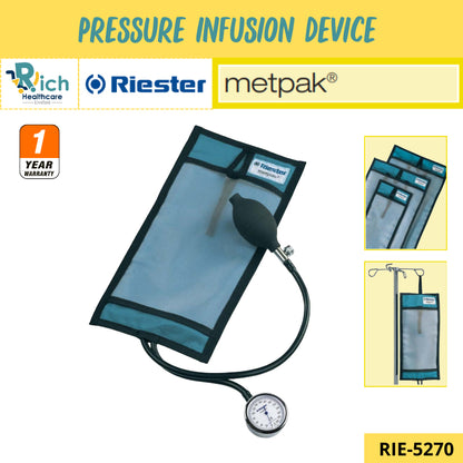 Riester Pressure Infusion Cuff [Metpak] ถุงเพิ่มความดันให้สารน้ำ อุปกรณ์บีบถุงเลือดหรือสารละลาย [รับประกันคุณภาพ 1 ปี]