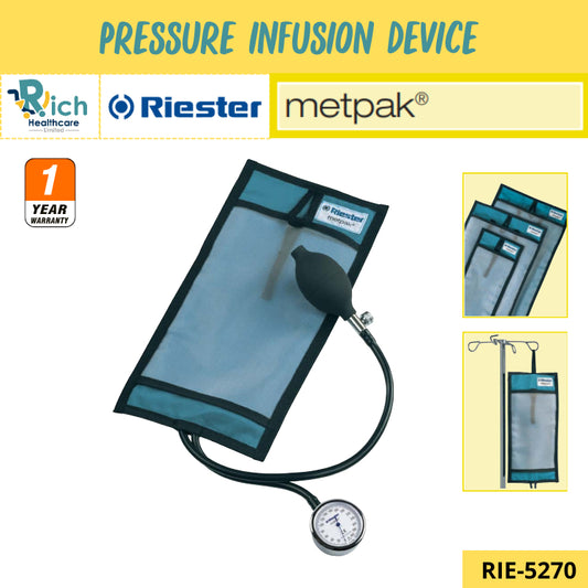 Riester Pressure Infusion Cuff [Metpak] ถุงเพิ่มความดันให้สารน้ำ อุปกรณ์บีบถุงเลือดหรือสารละลาย [รับประกันคุณภาพ 1 ปี]