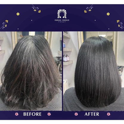 Indian Indigo Henna ผงพืชย้อมผม สี Natural Black /Dark Brown /Chestnut สูตรบอบบางแพ้ง่าย