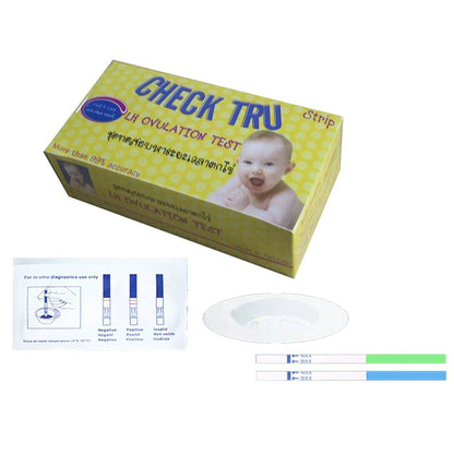 Check Tru LH Ovulation Test ชุดทดสอบหาระยะเวลาตกไข่ [1 กล่อง มี 5 test + ตรวจตั้งครรภ์ 1 ชิ้น]