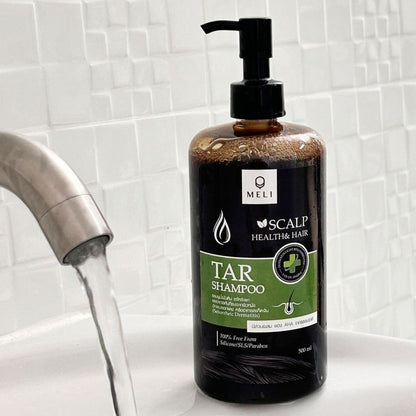 MELI TAR Premium Shampoo แชมพูขจัดรังแค แชมพู ลดรังแค ชันนะตุ สะเก็ดเงิน สามารถใช้อาบน้ำได้ Herbal Shampoo 500ml