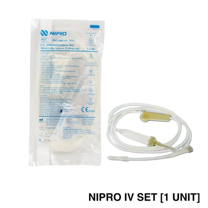 Nipro IV Administration Set สายชุดให้น้ำเกลือ180cm, 20 drops/ml, Sterile [1 Unit]